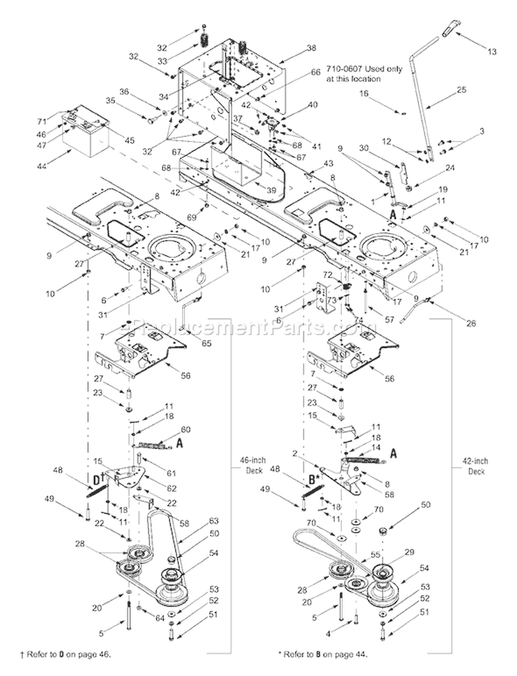 Page H Diagram and Parts List for 13AT614H401 2004 Yard Man Lawn Tractor